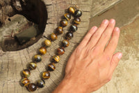 Polished Golden Tigers Eye Bead Necklaces - Sold Per Item - From South Africa