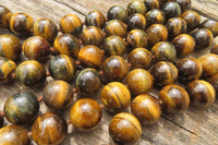 Polished Golden Tigers Eye Bead Necklaces - Sold Per Item - From South Africa