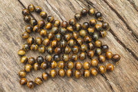 Polished Golden Tigers Eye Bead Necklaces - Sold Per Item - From South Africa