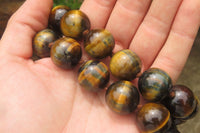 Polished Golden Tigers Eye Bead Necklaces - Sold Per Item - From South Africa