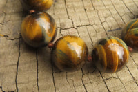 Polished Golden Tigers Eye Bead Necklaces - Sold Per Item - From South Africa