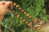 Polished Golden Tigers Eye Bead Necklaces - Sold Per Item - From South Africa