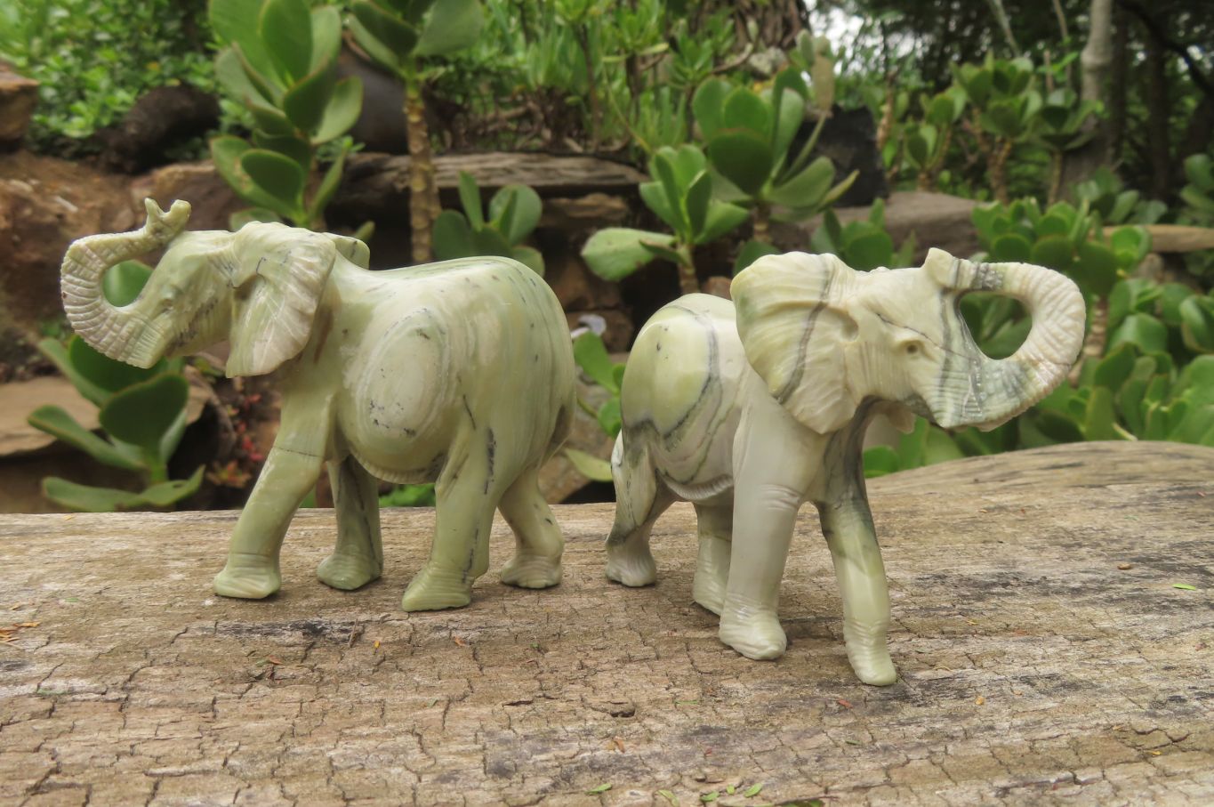 Hand Carved Elephant from online Butter Jade Stone