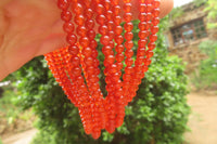 Polished Carnelian Agate Beaded Necklace - Sold per Item - From Brazil