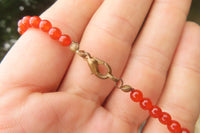 Polished Carnelian Agate Beaded Necklace - Sold per Item - From Brazil