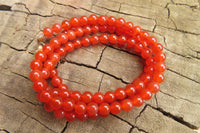 Polished Carnelian Agate Beaded Necklace - Sold per Item - From Brazil