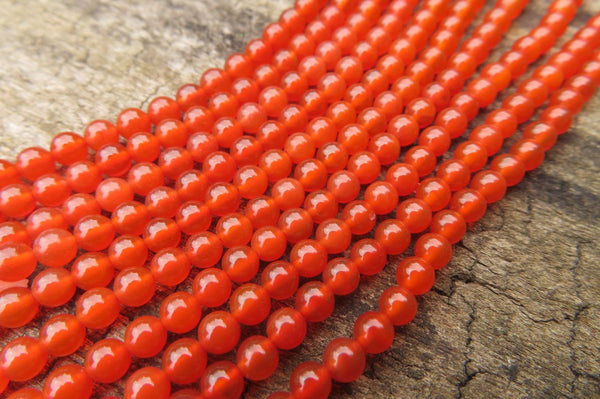 Polished Carnelian Agate Beaded Necklace - Sold per Item - From Brazil