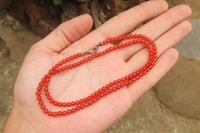 Polished Carnelian Agate Beaded Necklace - Sold per Item - From Brazil