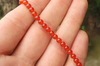 Polished Carnelian Agate Beaded Necklace - Sold per Item - From Brazil