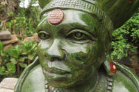 Hand Made Traditional African Woman Bust Sculpture x 1 From Zimbabwe