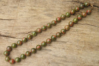 Polished Unakite Beaded Necklace - Sold Per Item - From South Africa