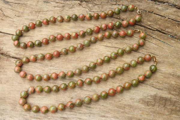 Polished Unakite Beaded Necklace - Sold Per Item - From South Africa