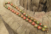 Polished Unakite Beaded Necklace - Sold Per Item - From South Africa