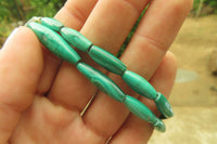 Hand Made Malachite Bead Necklaces x 4 From Congo