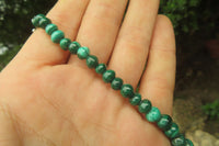 Hand Made Malachite Bead Necklaces x 4 From Congo