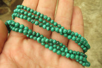 Hand Made Malachite Bead Necklaces x 4 From Congo