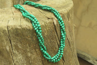 Hand Made Malachite Bead Necklaces x 4 From Congo