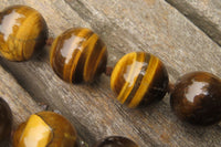 Polished Golden Tigers Eye Bead Necklaces - Sold Per Item - From South Africa