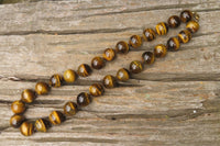 Polished Golden Tigers Eye Bead Necklaces - Sold Per Item - From South Africa