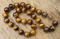 Polished Golden Tigers Eye Bead Necklaces - Sold Per Item - From South Africa