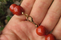 Polished Red Jasper Bead Necklace - Sold Per Item - From South Africa