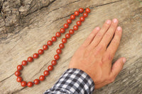 Polished Red Jasper Bead Necklace - Sold Per Item - From South Africa