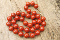 Polished Red Jasper Bead Necklace - Sold Per Item - From South Africa