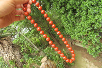 Polished Red Jasper Bead Necklace - Sold Per Item - From South Africa