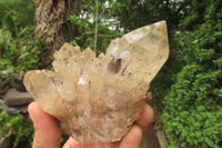 Natural Smokey Quartz Clusters x 4 From Luena, Congo