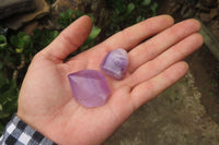 Polished Smokey Amethyst Quartz Crystals x 20 From Akansobe, Madagascar