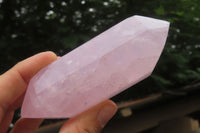 Polished Double Terminated Rose Quartz Points x 3 From Ambatondrazaka, Madagascar