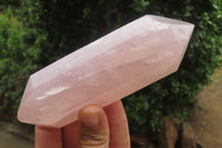 Polished Double Terminated Rose Quartz Points x 3 From Ambatondrazaka, Madagascar