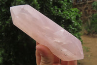 Polished Double Terminated Rose Quartz Points x 3 From Ambatondrazaka, Madagascar