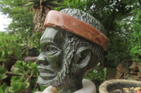 Hand Made Royal African Bust Sculpture x 1 From Zimbabwe