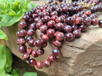 Polished Red Tigers Eye Bead Necklaces - Sold Per Item - From South Africa