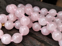 Hand Made Rose Quartz Bead Necklace - Sold per Item - From Madagascar