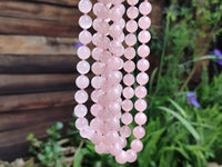 Hand Made Rose Quartz Bead Necklace - Sold per Item - From Madagascar