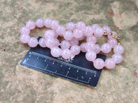 Hand Made Rose Quartz Bead Necklace - Sold per Item - From Madagascar