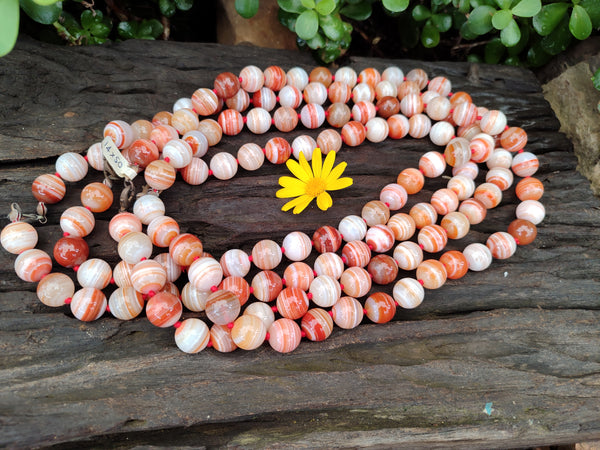 Polished Sardonyx Tibetan Agate Bead Necklace - Sold Per Item- From Tibet