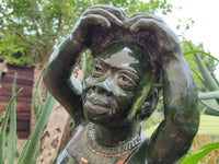 Hand Made Dancing Girl Stone Sculpture x 1 From Zimbabwe