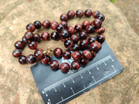 Polished Red Tigers Eye Bead Necklaces - Sold Per Item - From South Africa