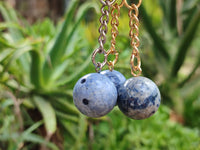 Hand Made Dumortierite Bowling Ball Keyrings - sold per item - From Mozambique