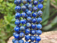 Polished Lapis Lazuli Ball Shaped Beaded Necklace - Sold Per Item - From Afghanistan