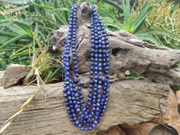 Polished Lapis Lazuli Ball Shaped Beaded Necklace - Sold Per Item - From Afghanistan