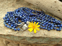 Polished Lapis Lazuli Ball Shaped Beaded Necklace - Sold Per Item - From Afghanistan