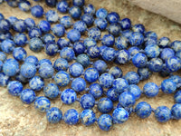 Polished Lapis Lazuli Ball Shaped Beaded Necklace - Sold Per Item - From Afghanistan