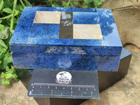 Hand Made Dumortierite Jewellery Box x 1 From Southern Africa