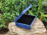 Hand Made Dumortierite Jewellery Box x 1 From Southern Africa