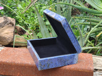 Hand Made Dumortierite Jewellery Box x 1 From Southern Africa