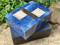 Hand Made Dumortierite Jewellery Box x 1 From Southern Africa